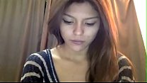 amazing cute teen latina bating with screwdriver on webcam